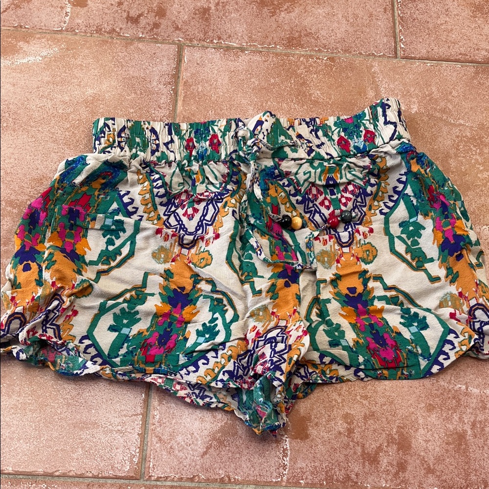 Zara Multicolor High Waist Women's Shorts